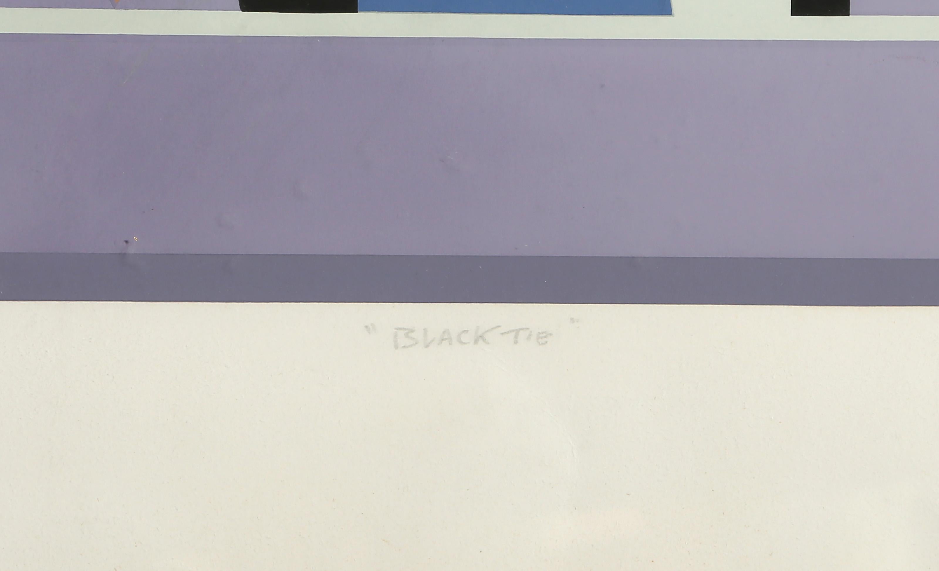Black Tie, Art Deco Screenprint by Giancarlo Impiglia For Sale 3