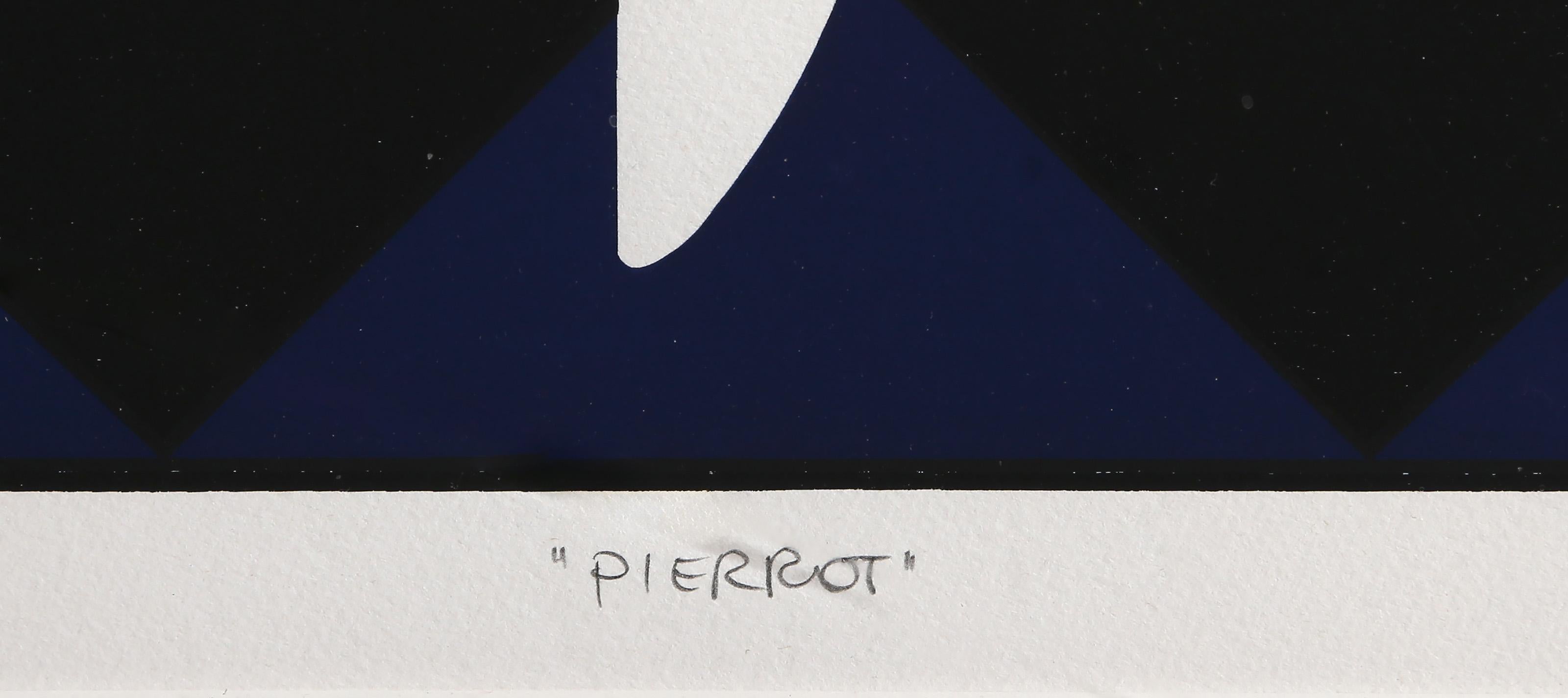 Pierrot, Art Deco Screenprint by Giancarlo Impiglia For Sale 4