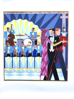 Rare serigraph "The Big Band" from the Cafe Society series
