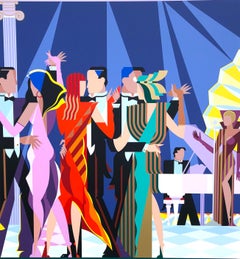 Rare serigraph "The Performance" from the Cafe Society series