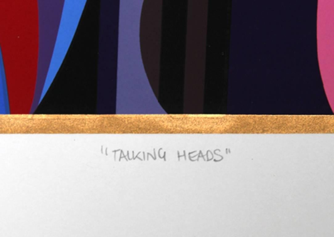 Talking Heads, Art Deco Screenprint by Giancarlo Impiglia For Sale 2