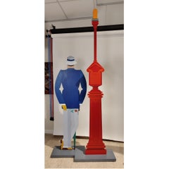 Giancarlo Impiglia, 'La cita', acrílico sobre madera 1980 - Art Déco