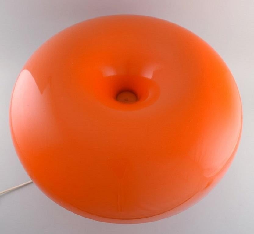Modern Giancarlo Mattioli for Artemide, Large Orange Nesso Table Lamp, Italian Design
