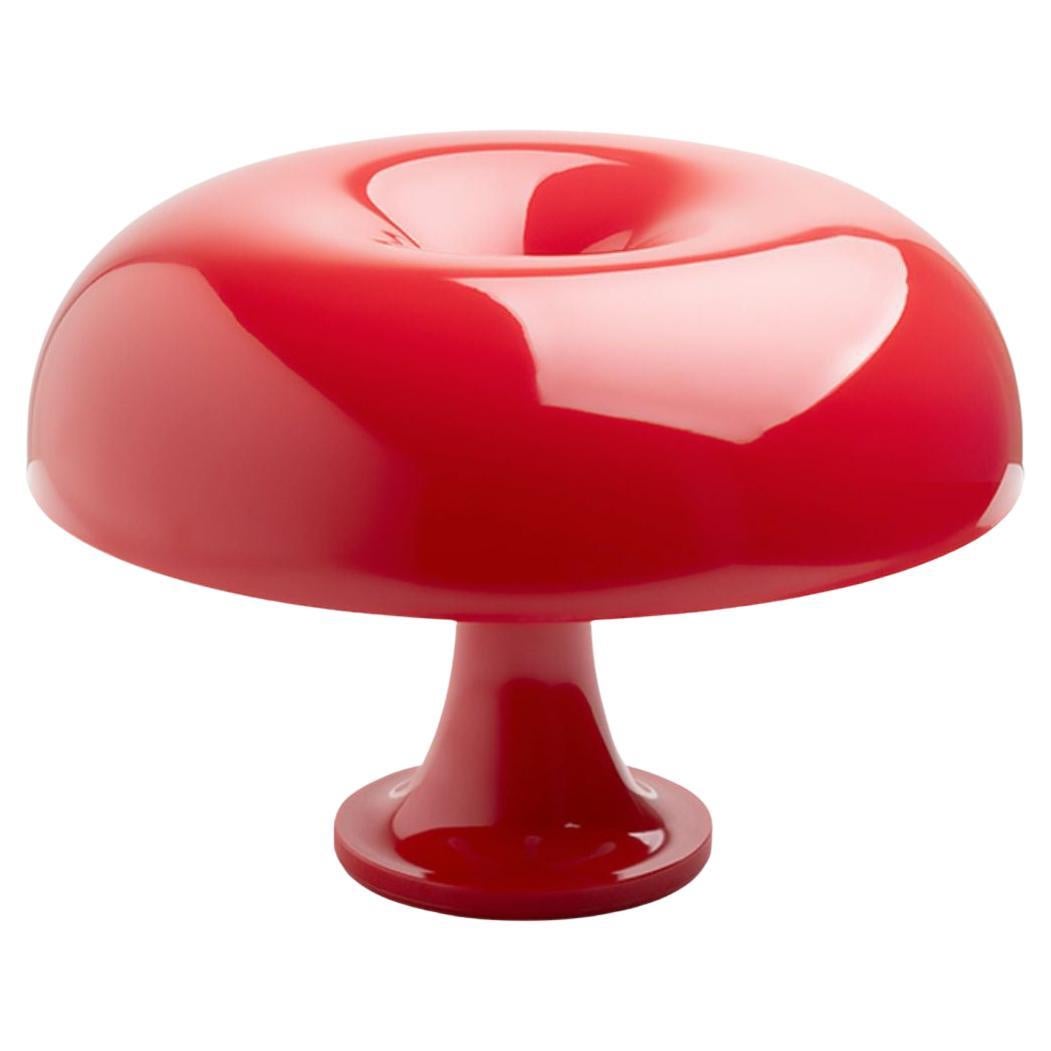 Giancarlo Mattioli 'Nessino' Table Lamp in Red for Artemide For Sale