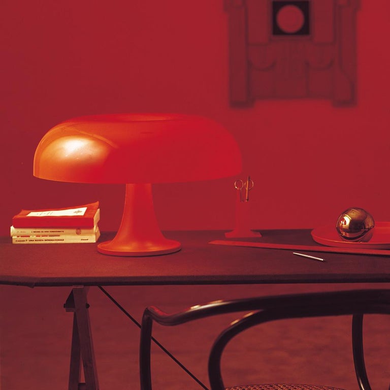 Italian Giancarlo Mattioli 'Nesso' Table Lamp in Orange for Artemide For Sale