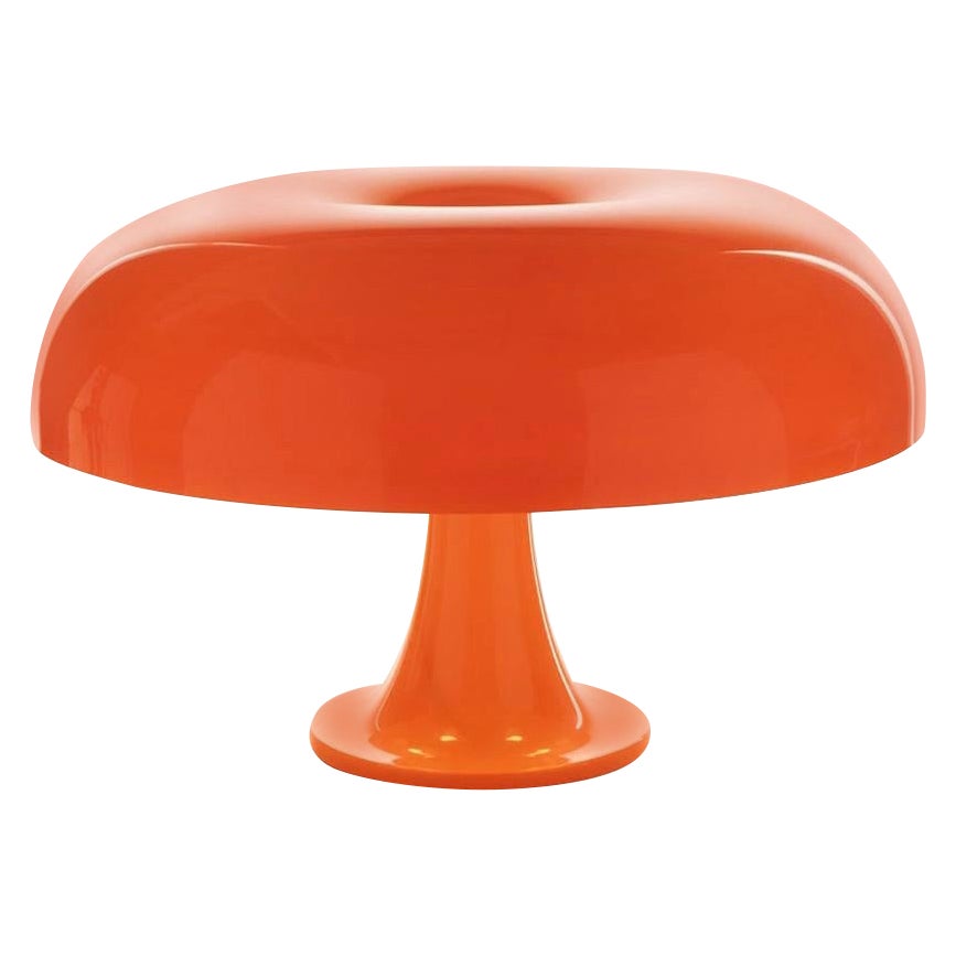Lampada da tavolo 'Nesso' di Giancarlo Mattioli in arancione per Artemide