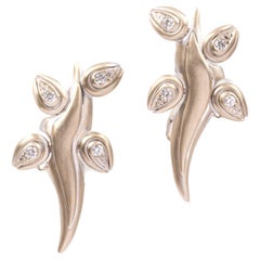 Giancarlo Montebello Boucles d'oreilles « Hommage » en or gris 18 carats et diamants