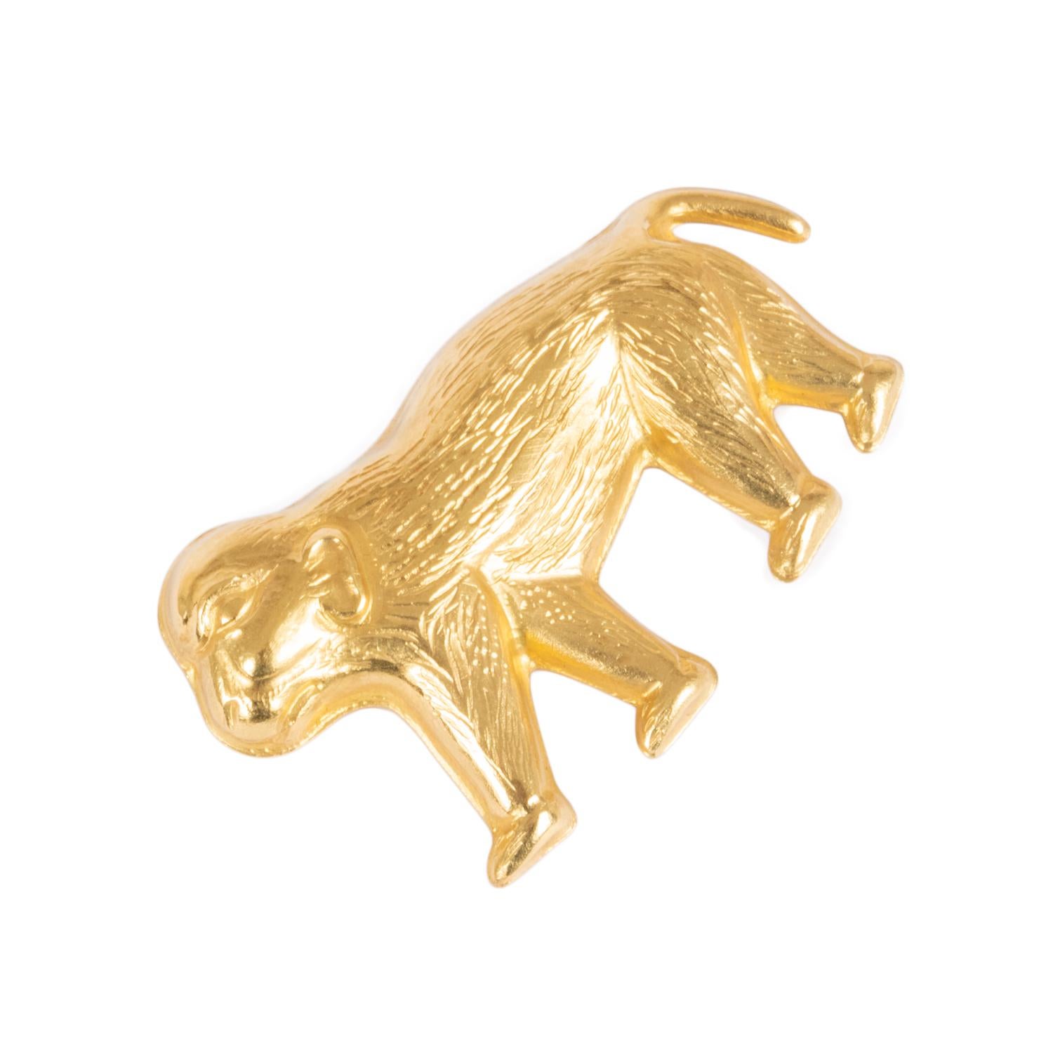 Beautiful Giancarlo Montebello.  18 K Gold monkey brooch, perfect for everyday wear.
