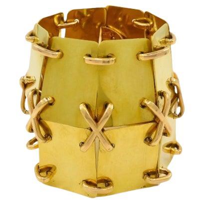 Giancarlo Montebello Bracciale Fiches in oro 18k Gioielli di architettura
