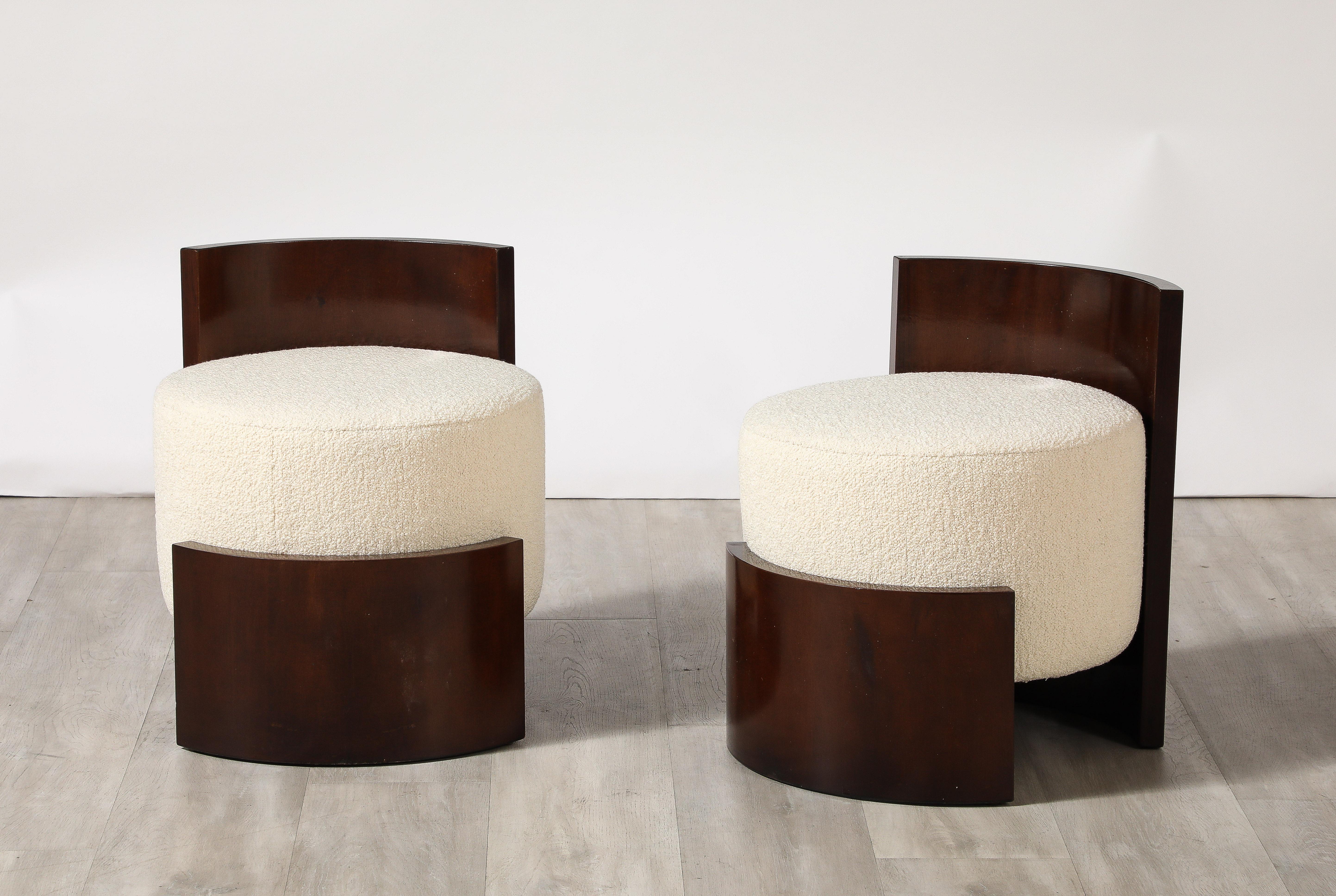 Giancarlo Palanti Italienischer Art Deco Hocker, um 1930 im Zustand „Gut“ im Angebot in New York, NY