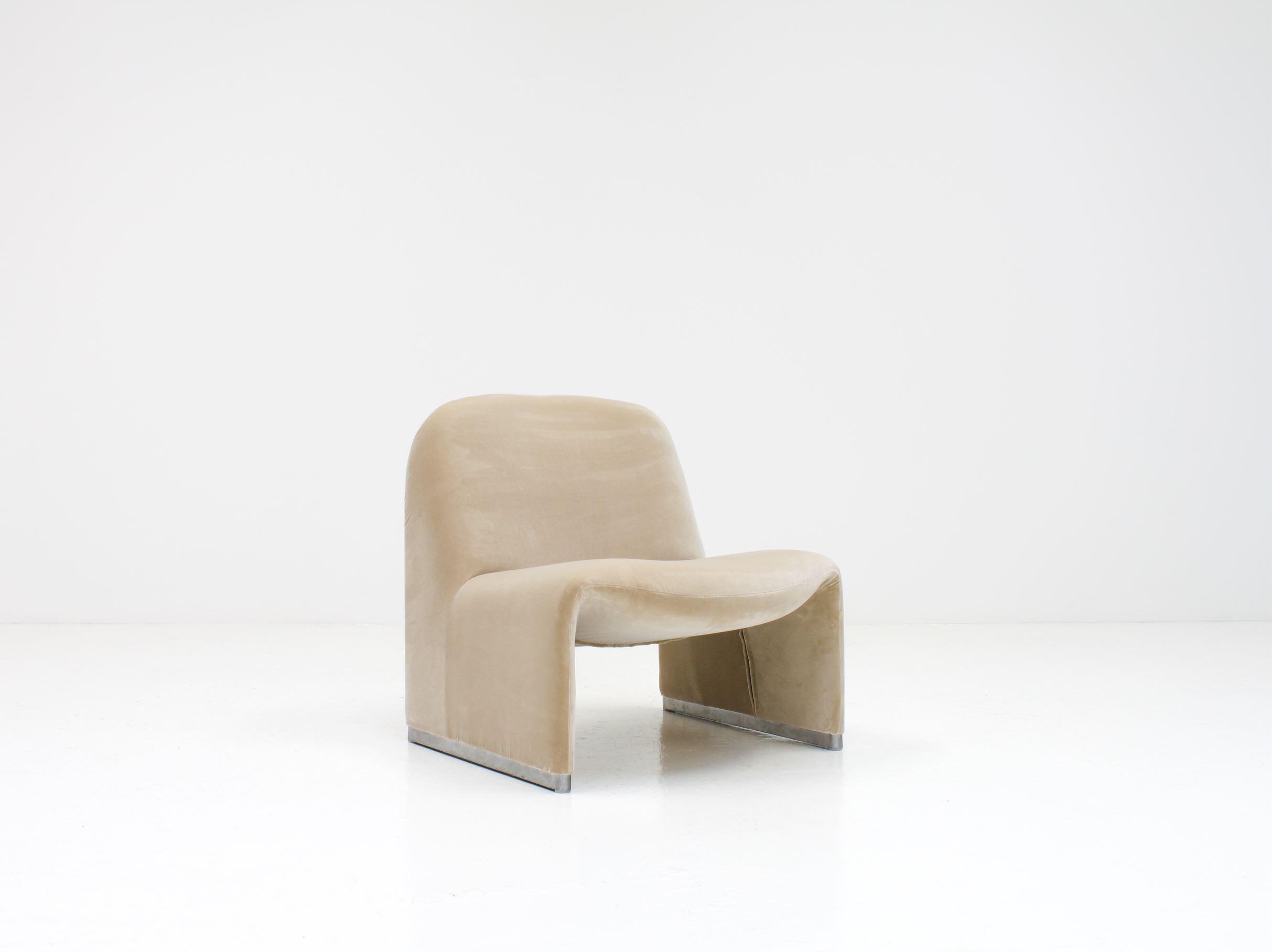 Steel CUSTOM PLR - Alky Chair By Giancarlo Piretti In New Velvet, Artifort, 1970s