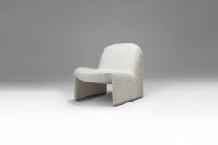 Giancarlo Piretti “Alky” Chair in Pierre Frey Fluffy Fabric, Artifort, 1970s