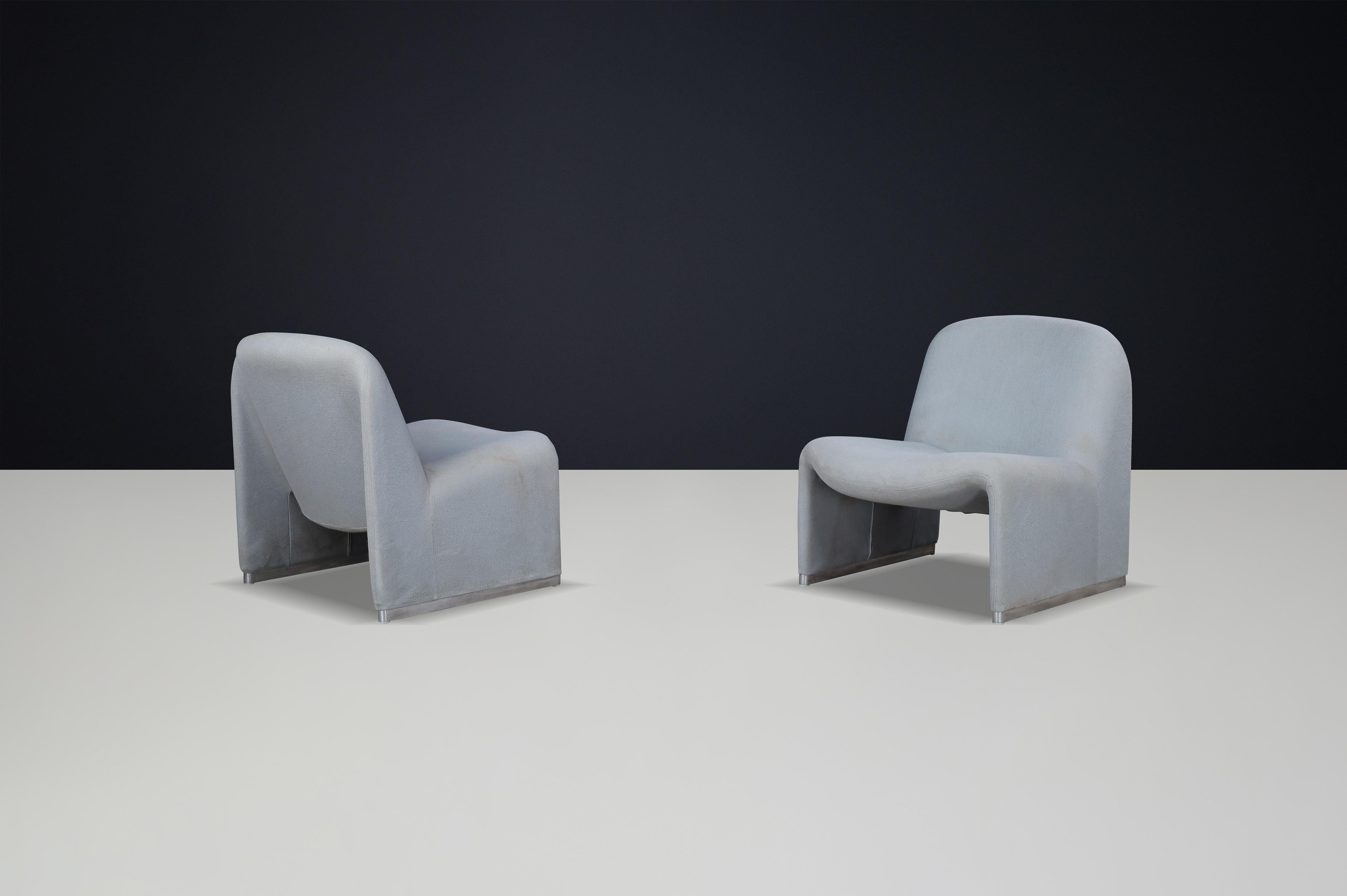 Giancarlo Piretti Alky Chairs with Original Upholstery, Italy, 1969 In Good Condition For Sale In Almelo, NL