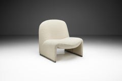 Giancarlo Piretti "Alky" Lounge Chair in Bouclé for Anonima Castelli, Italy 1970