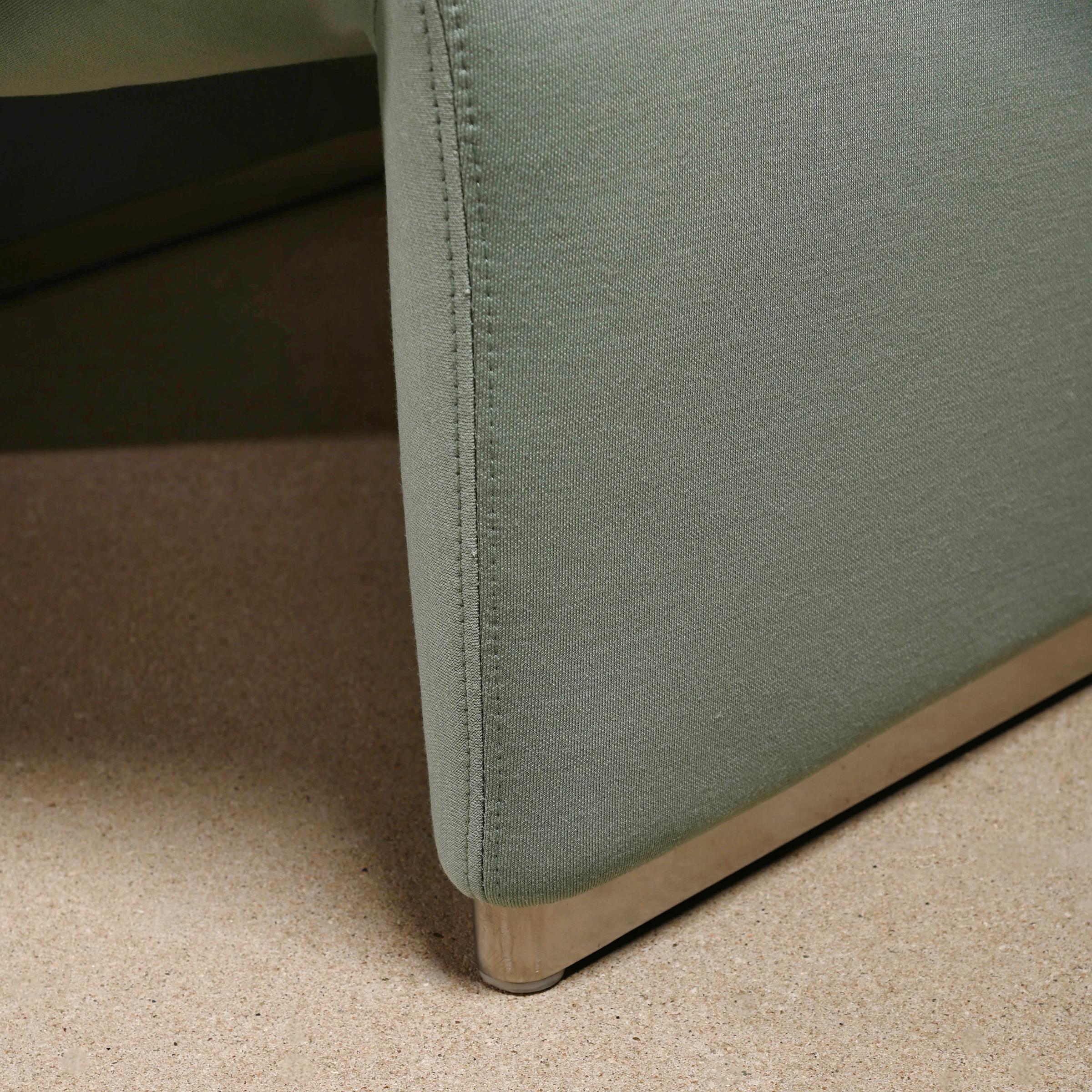 Giancarlo Piretti Alky Lounge Chair in Green Kvadrat Fabric, Artifort 4