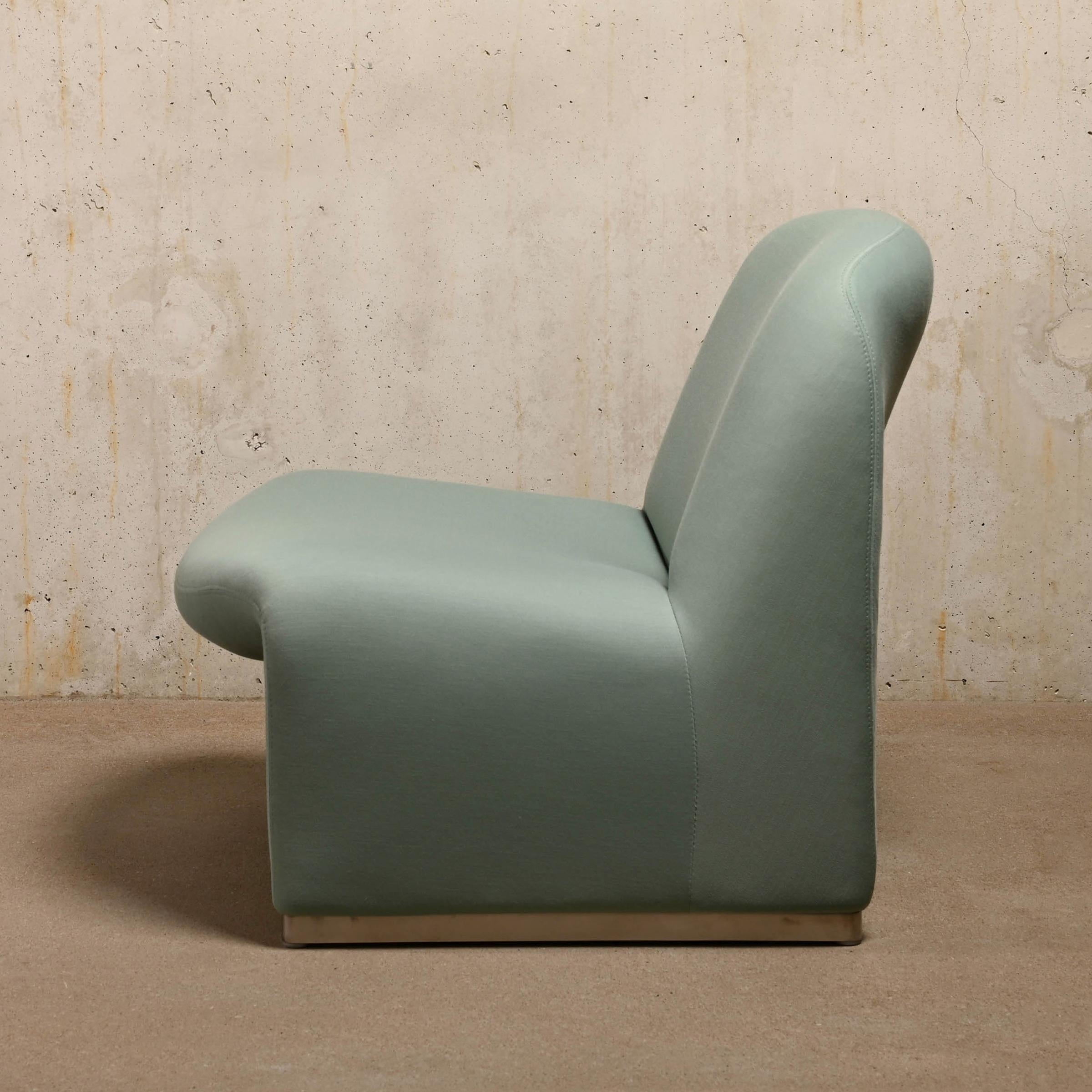Dutch Giancarlo Piretti Alky Lounge Chair in Green Kvadrat Fabric, Artifort