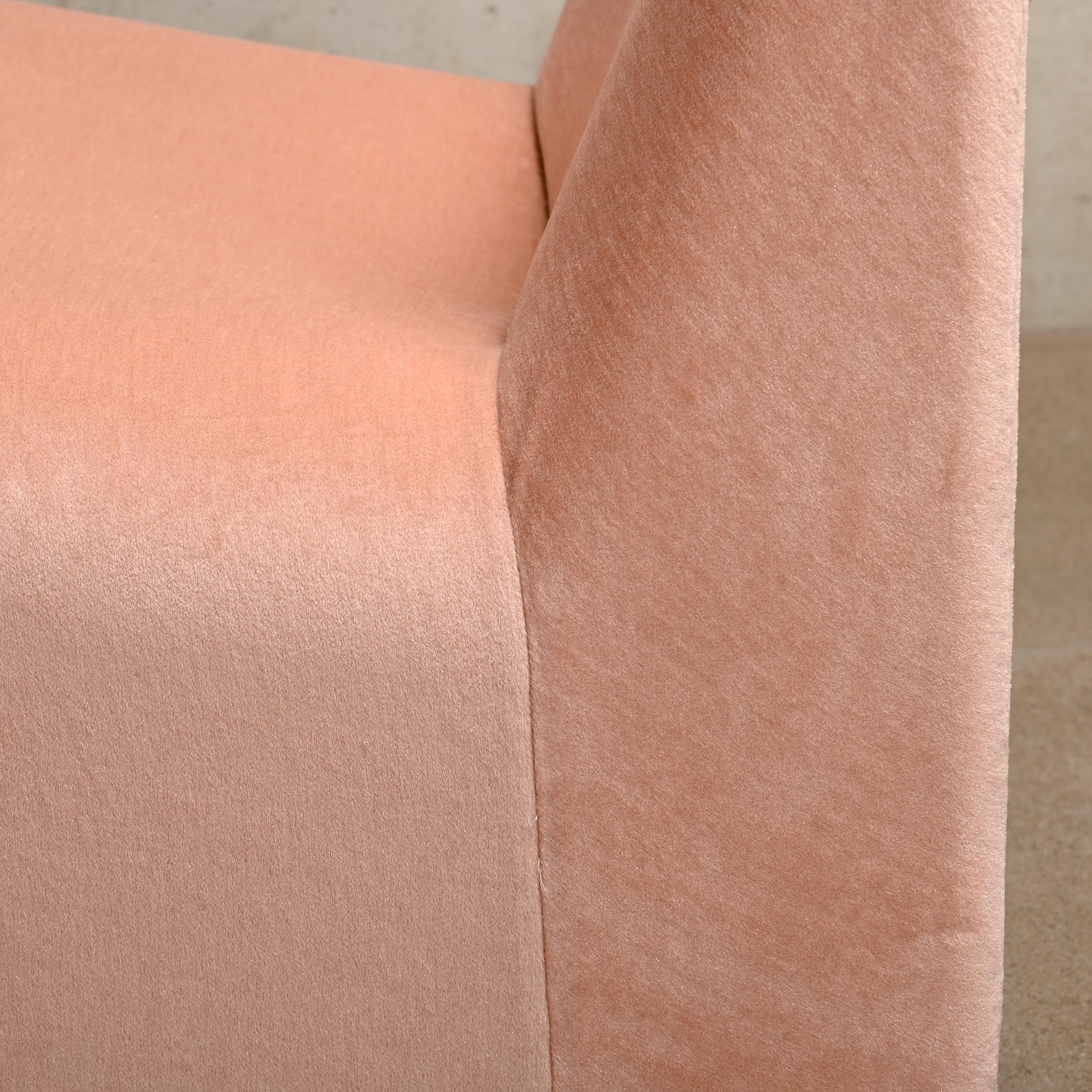 Giancarlo Piretti Alky Lounge Chair in Pink Velvet Fabric for Anonima Castelli 6