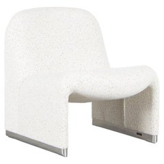 Chaise longue Alky de Giancarlo Piretti en laine bouclée mouchetée, Anonima Castelli