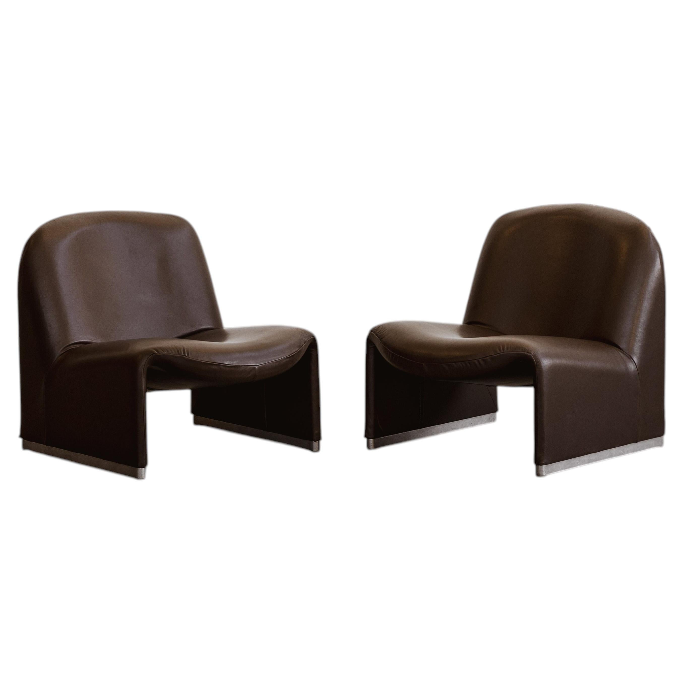 Giancarlo Piretti "Alky" Lounge Chairs for Anonima Castelli, 1970, Set of 2