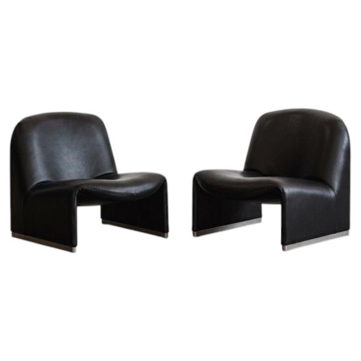 Giancarlo Piretti "Alky" Lounge Chairs for Anonima Castelli, 1970, Set of 2