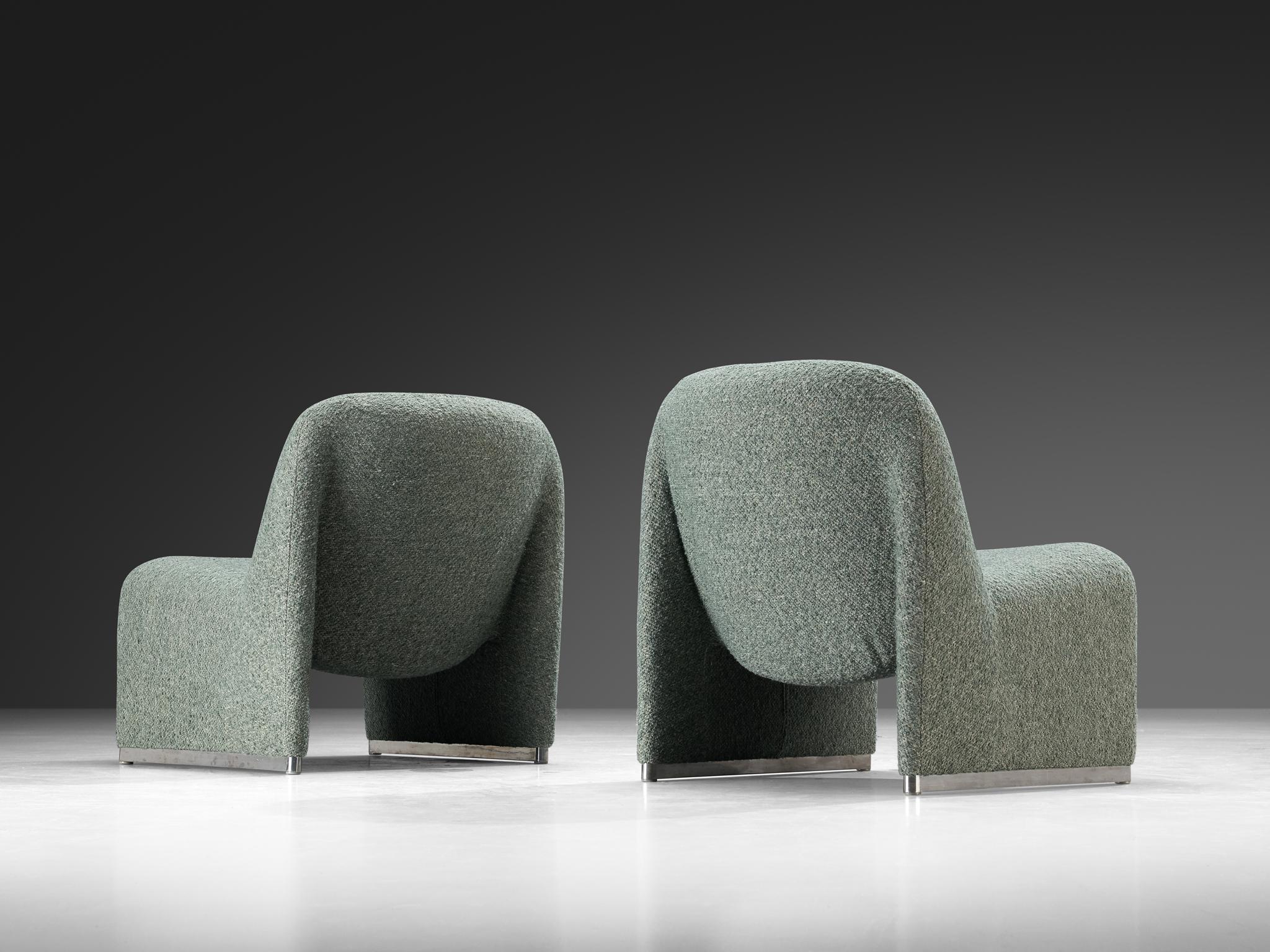 italien Chaises longues 'Alky' de Giancarlo Piretti en tissu vert menthe en vente