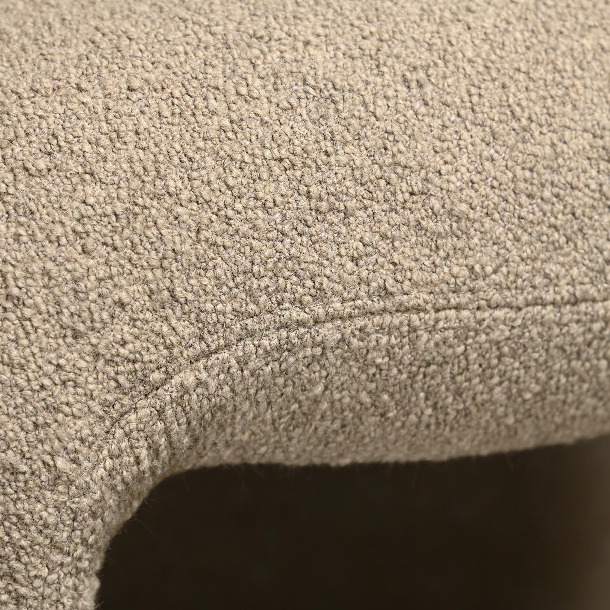 Giancarlo Piretti Alky Lounge Chair in Stone Grey Bouclé Wool, Anonima Castelli For Sale 3
