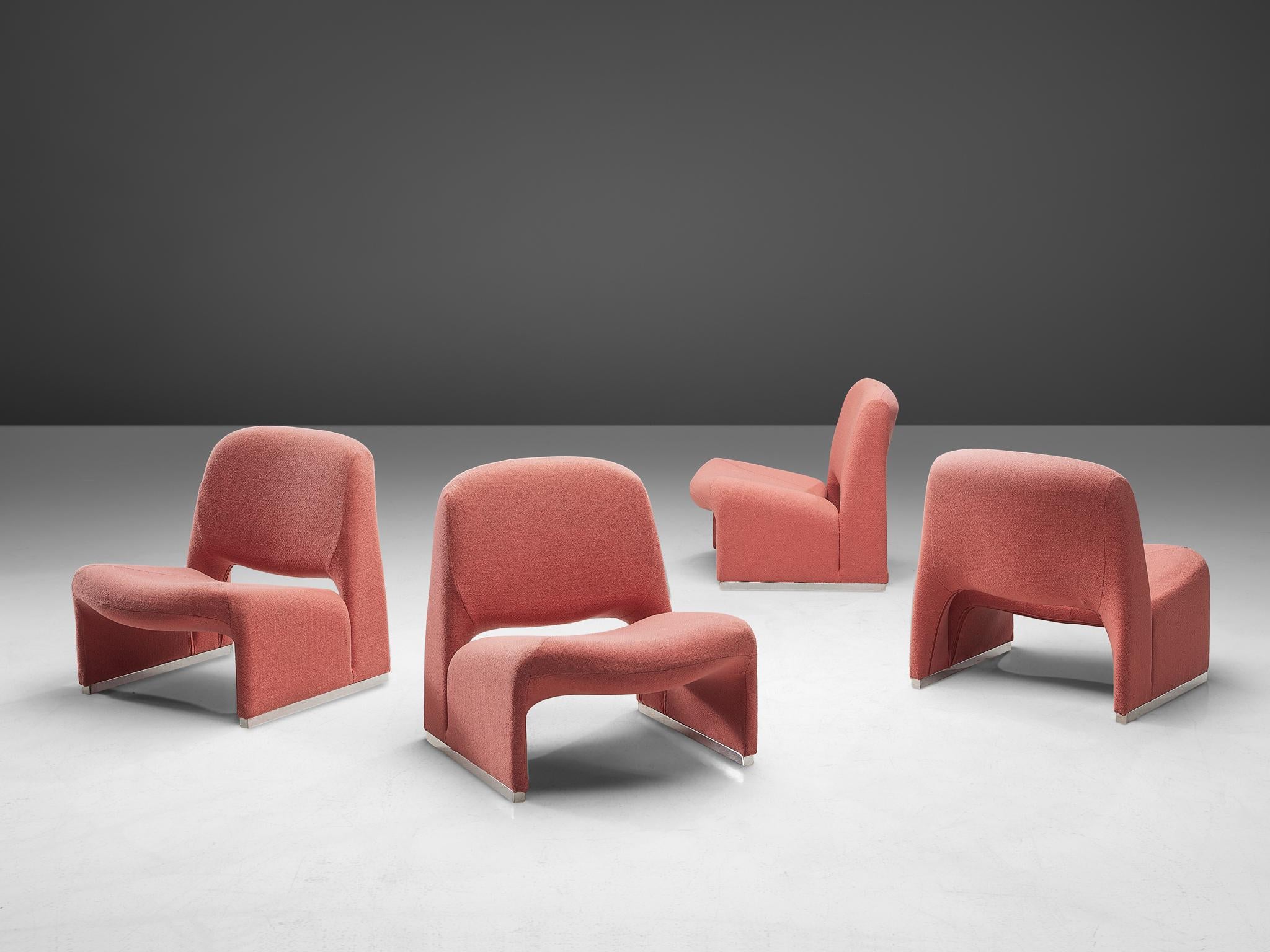 Giancarlo Piretti for Artifort, 'Arki' lounge chairs, Italy, 1970s

The 'Alky' armchair designed by Giancarlo Piretti for Castelli in 1969. Later, Artifort took over the production of these chairs. The model has bulky and fluid shapes. It consists