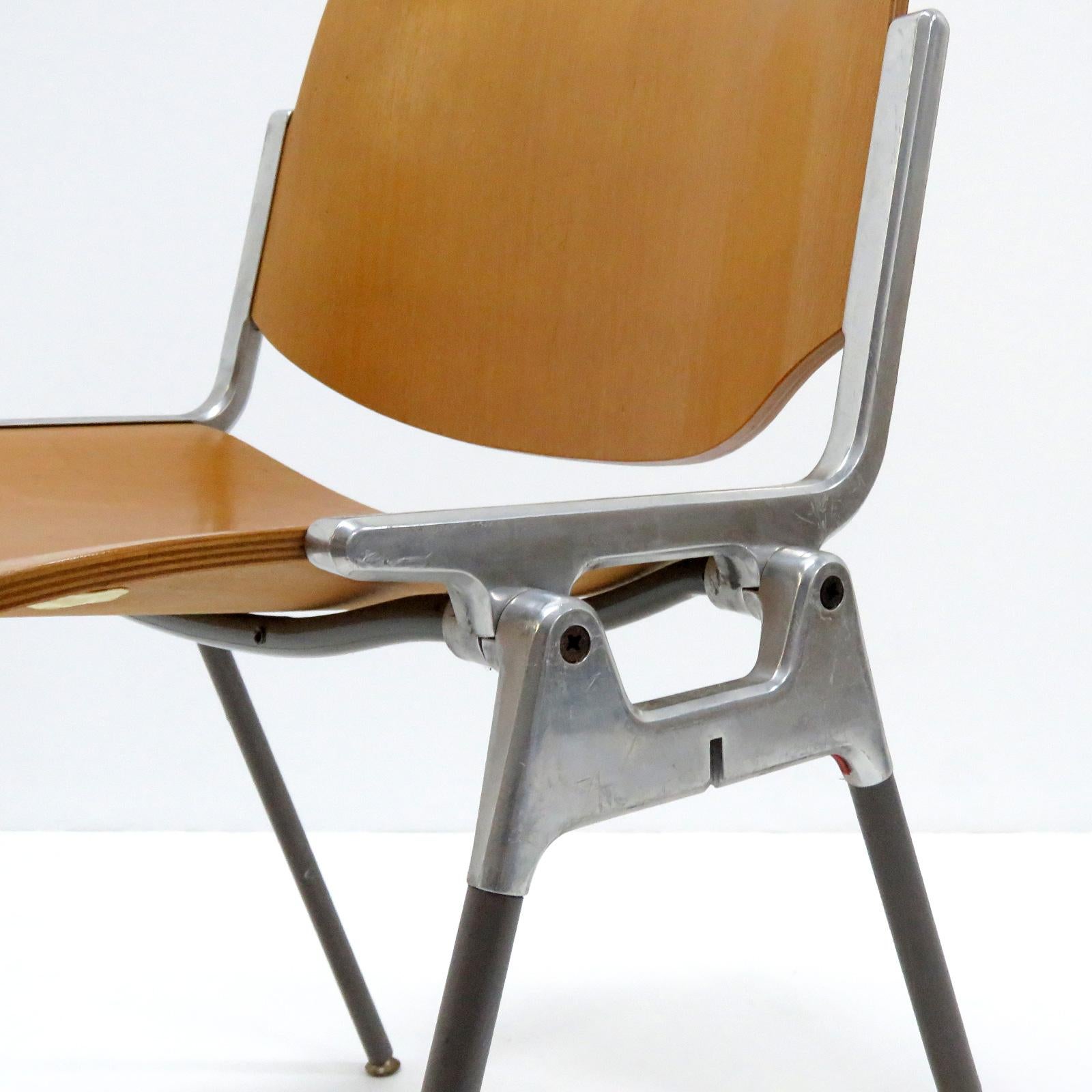 Aluminum Giancarlo Piretti Chairs Model DSC 106