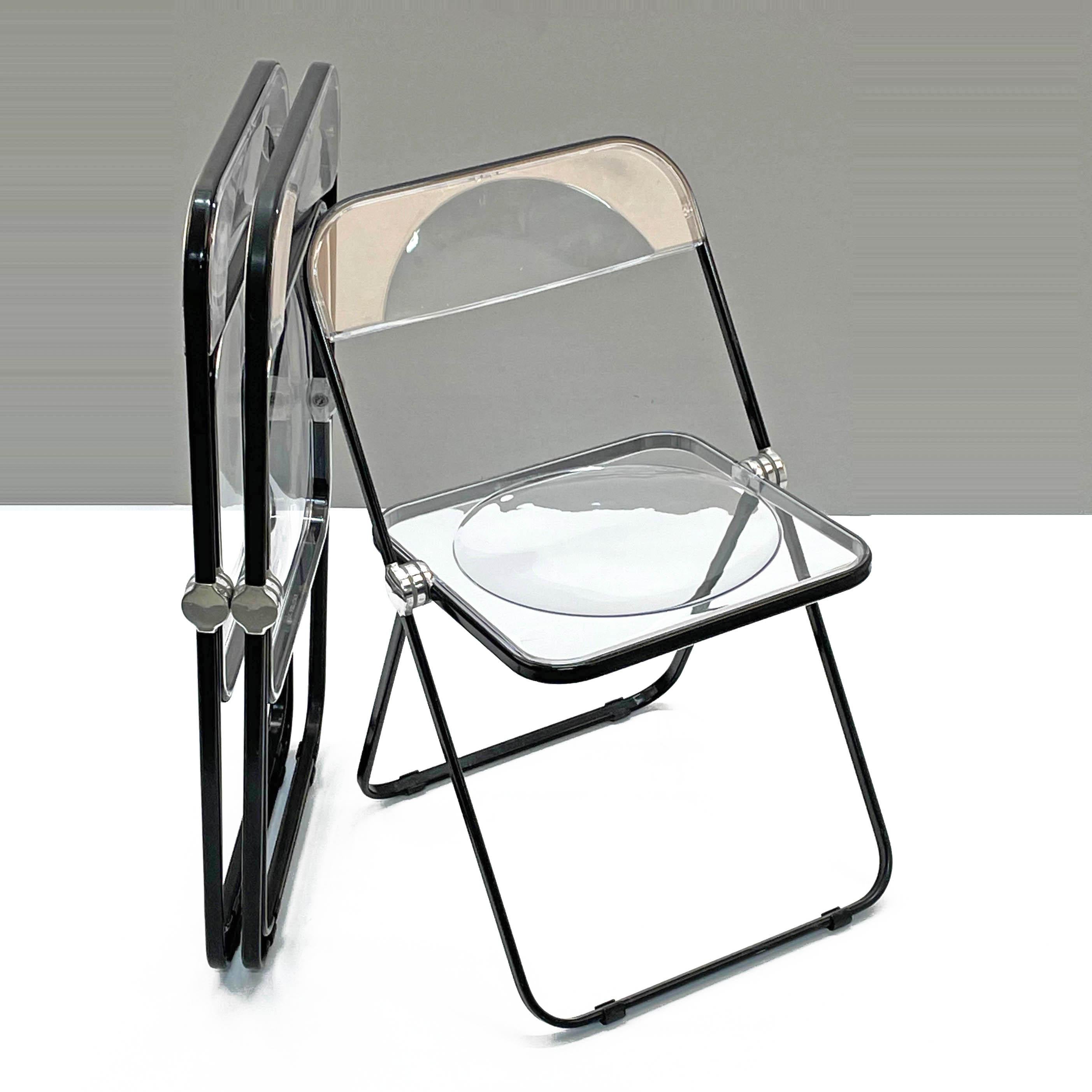 Chaise pliante italienne « Plia » en lucite transparente de Giancarlo Piretti pour Castelli, 1970 3