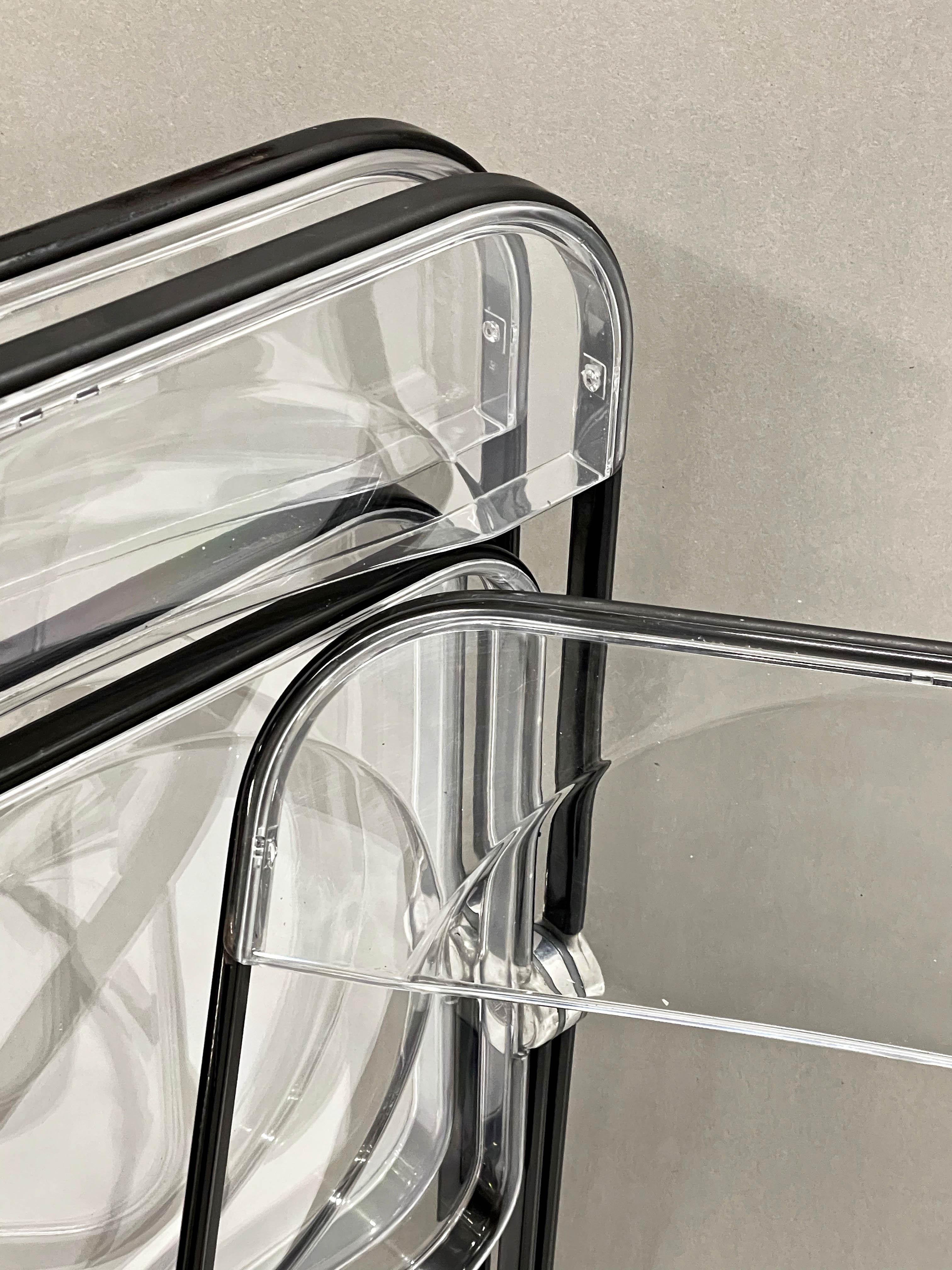 Chaise pliante italienne « Plia » en lucite transparente de Giancarlo Piretti pour Castelli, 1970 10