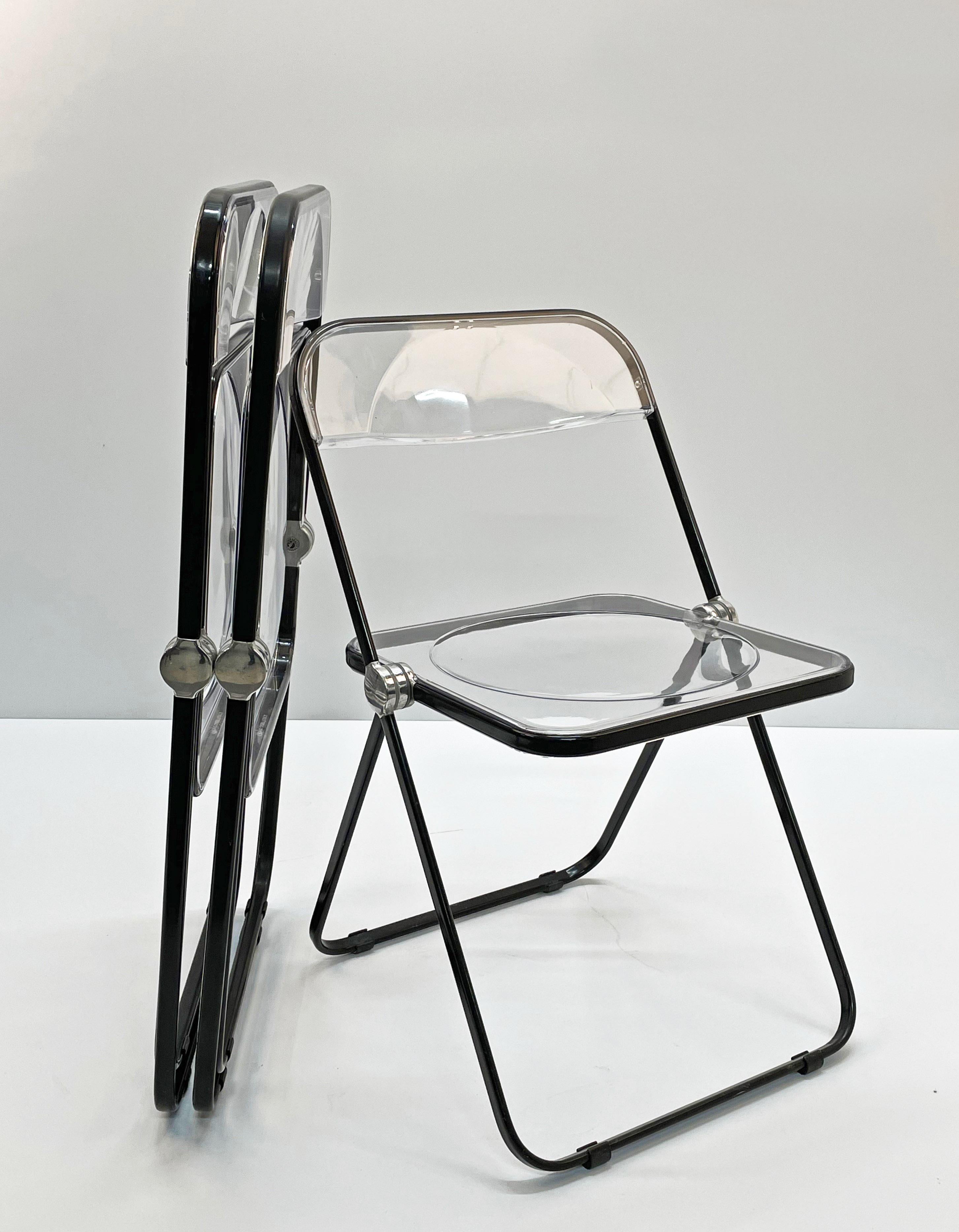 Chaise pliante italienne « Plia » en lucite transparente de Giancarlo Piretti pour Castelli, 1970 2