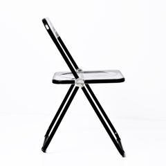 Giancarlo Piretti Clear Lucite Folding "Plia" Italian Chair for Castelli, 1970s