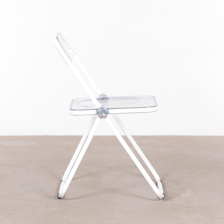 Mid-Century Modern Giancarlo Piretti Folding Plia Chairs for Castelli, Italy