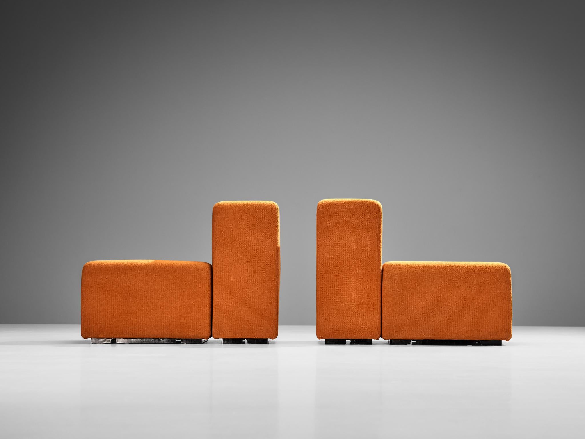 Giancarlo Piretti for Anonima Castelli 'Sistema 61' Pair of Lounge Chairs  For Sale 2