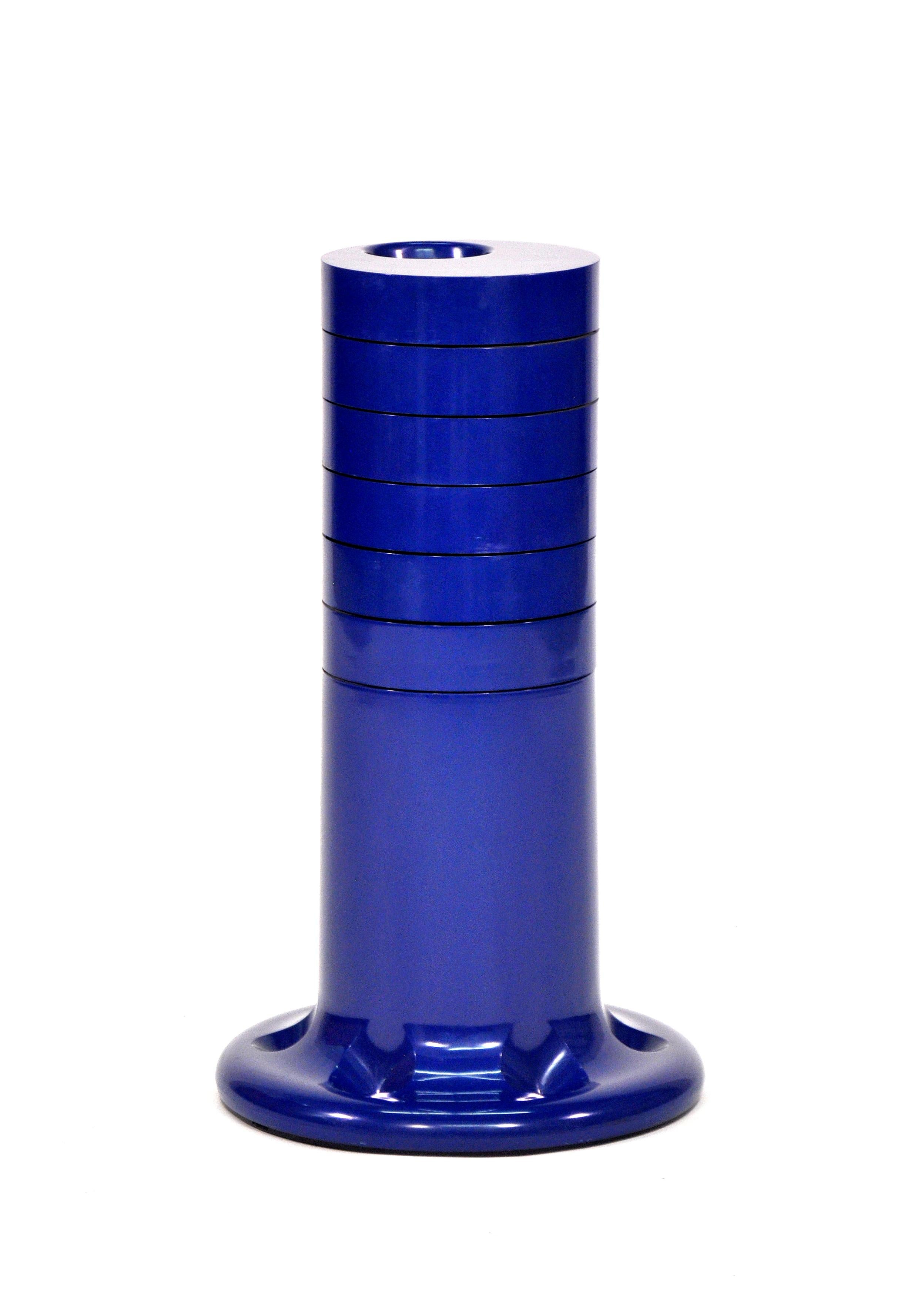 Cobalt Blue Pluvium Umbrella Stand by Giancarlo Piretti for Anonima Castelli In Good Condition In Miami, FL