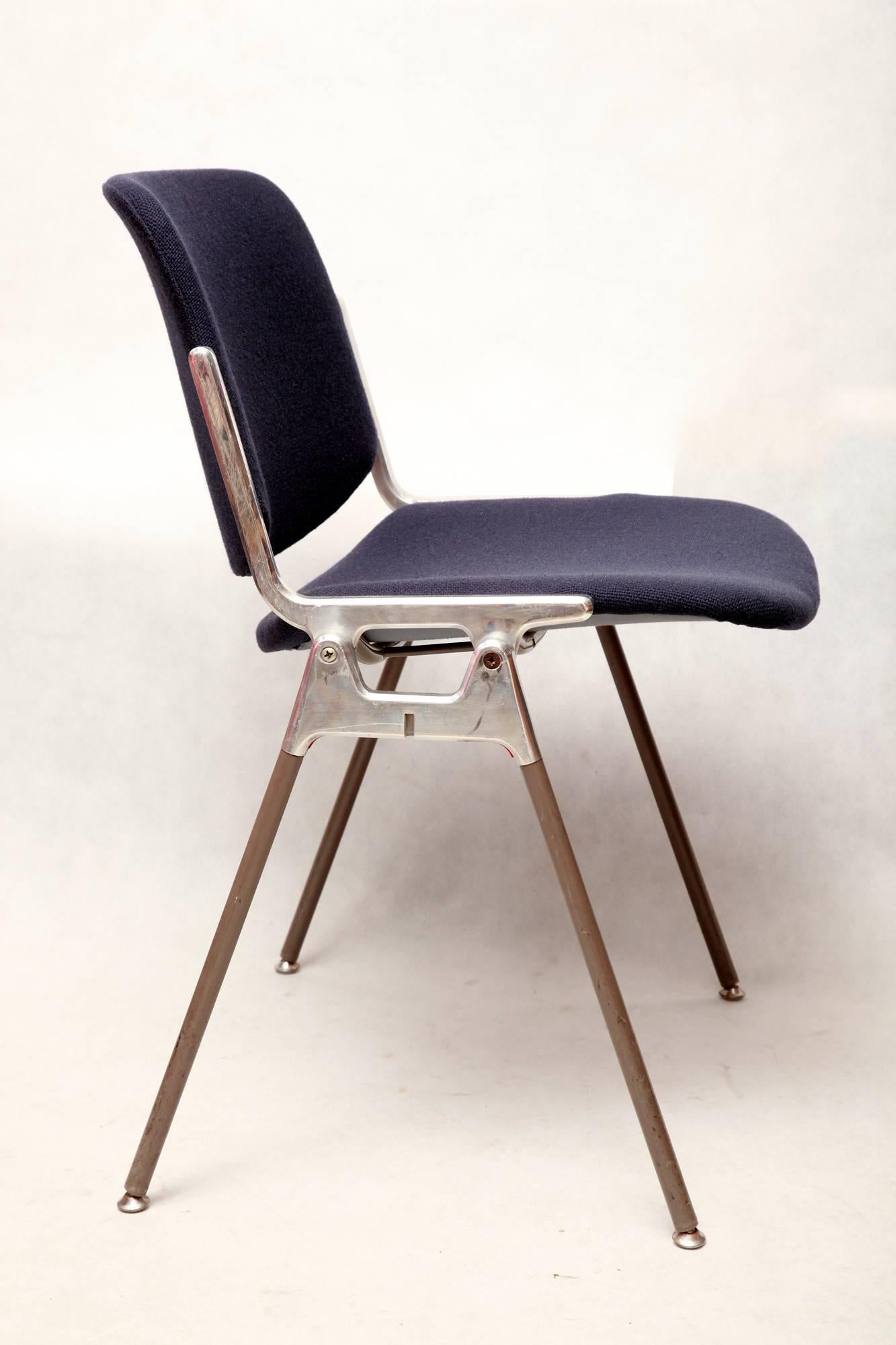 Mid-Century Modern Giancarlo Piretti for Castelli, DSC 106 Chairs, 1970s, Set of Five For Sale