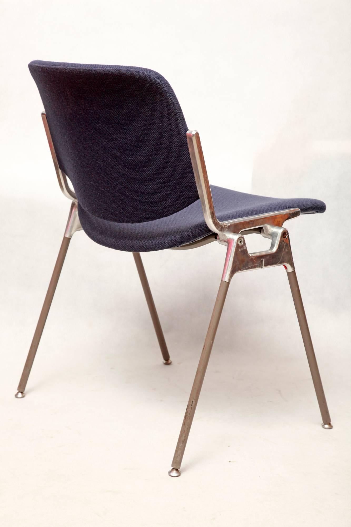 Italian Giancarlo Piretti for Castelli, DSC 106 Chairs, 1970s, Set of Five For Sale