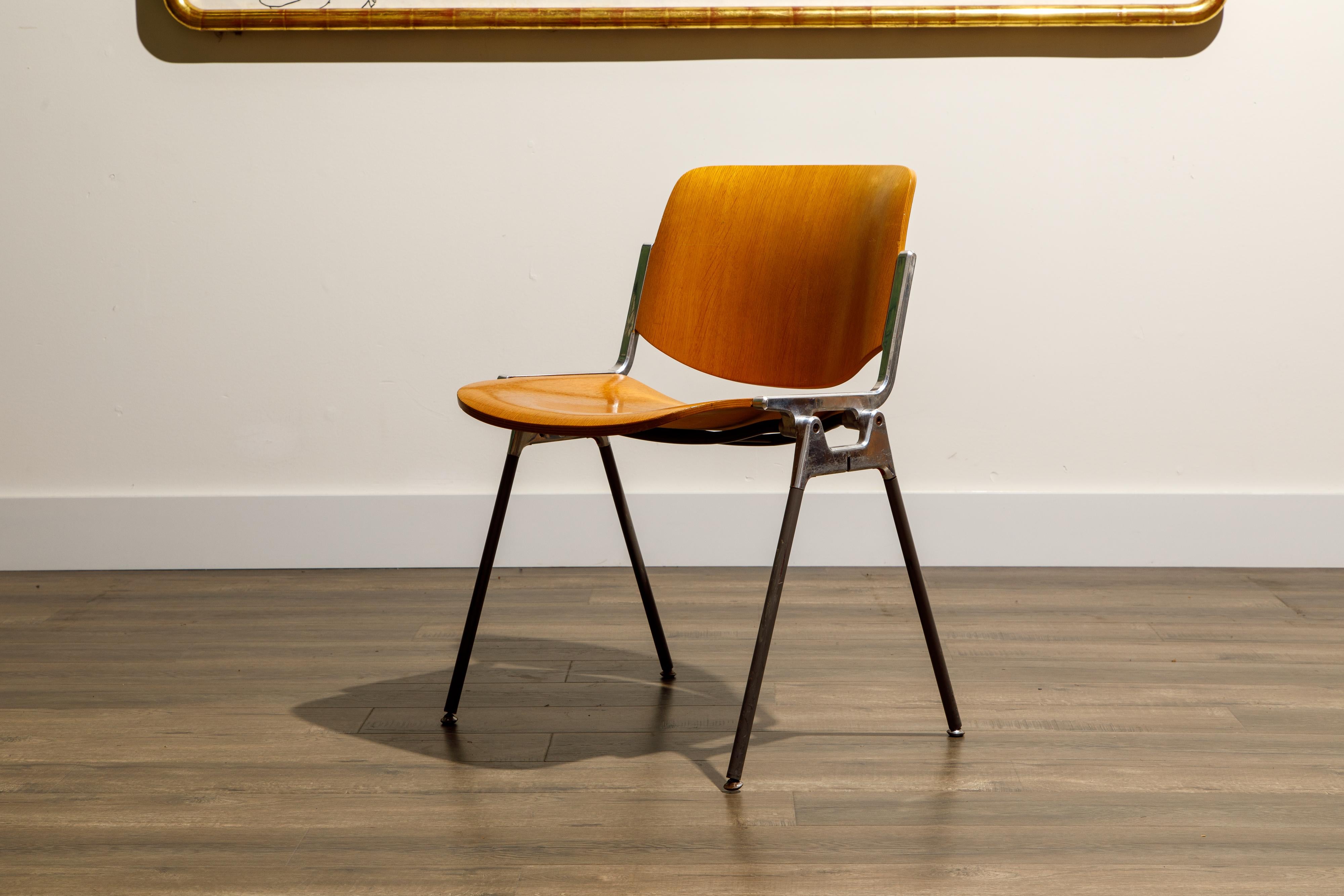 Giancarlo Piretti per Castelli 'DSC 106' Sedie da pranzo impilabili, 1965 circa, Firmate in vendita 5