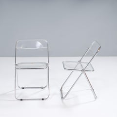 Sedie da pranzo in plastica Giancarlo Piretti per Castelli Plia, Set di 2