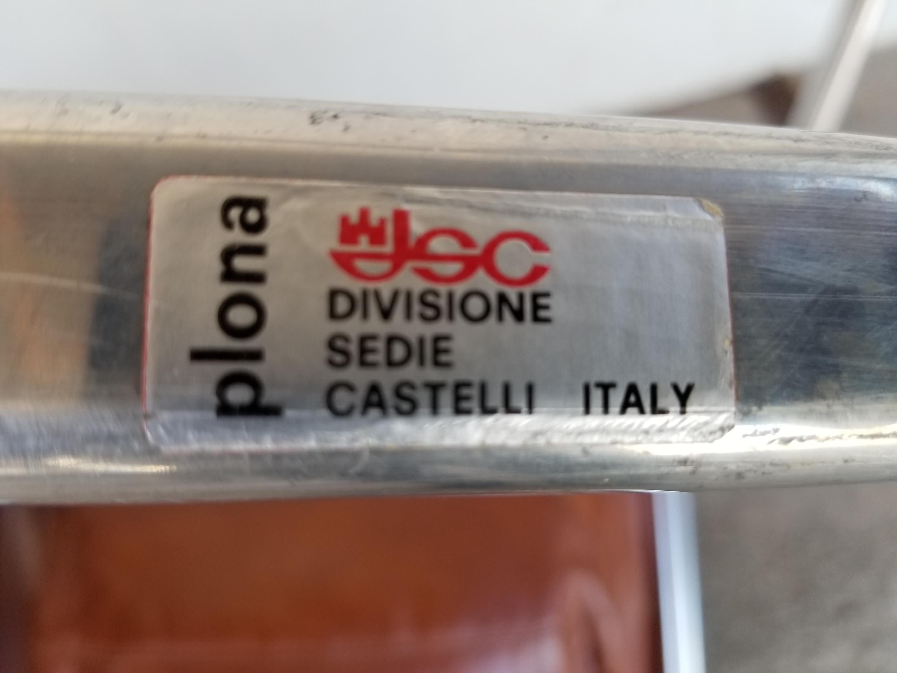 Giancarlo Piretti for Castelli Plona Leather & Chrome Folding Chair 7