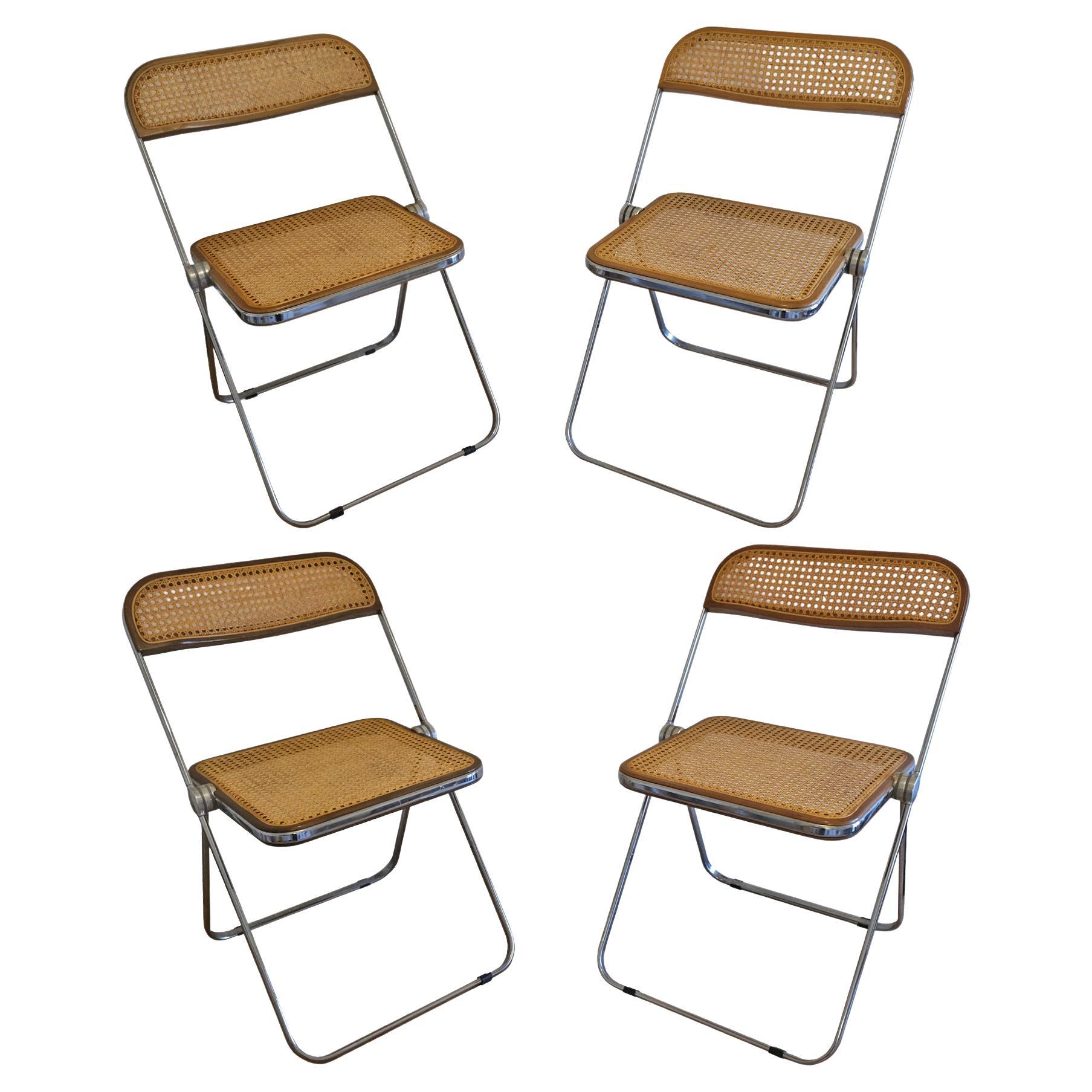 Giancarlo Piretti, Four Chairs, Plia, Anonima Castelli, 1970s