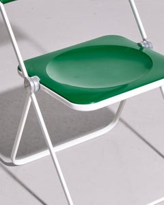 Giancarlo Piretti Green Plia Folding Chair For Anonima Castelli