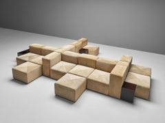 Giancarlo Piretti Large Sectional Sofa Model 'Sistema 61' in Cord Upholstery