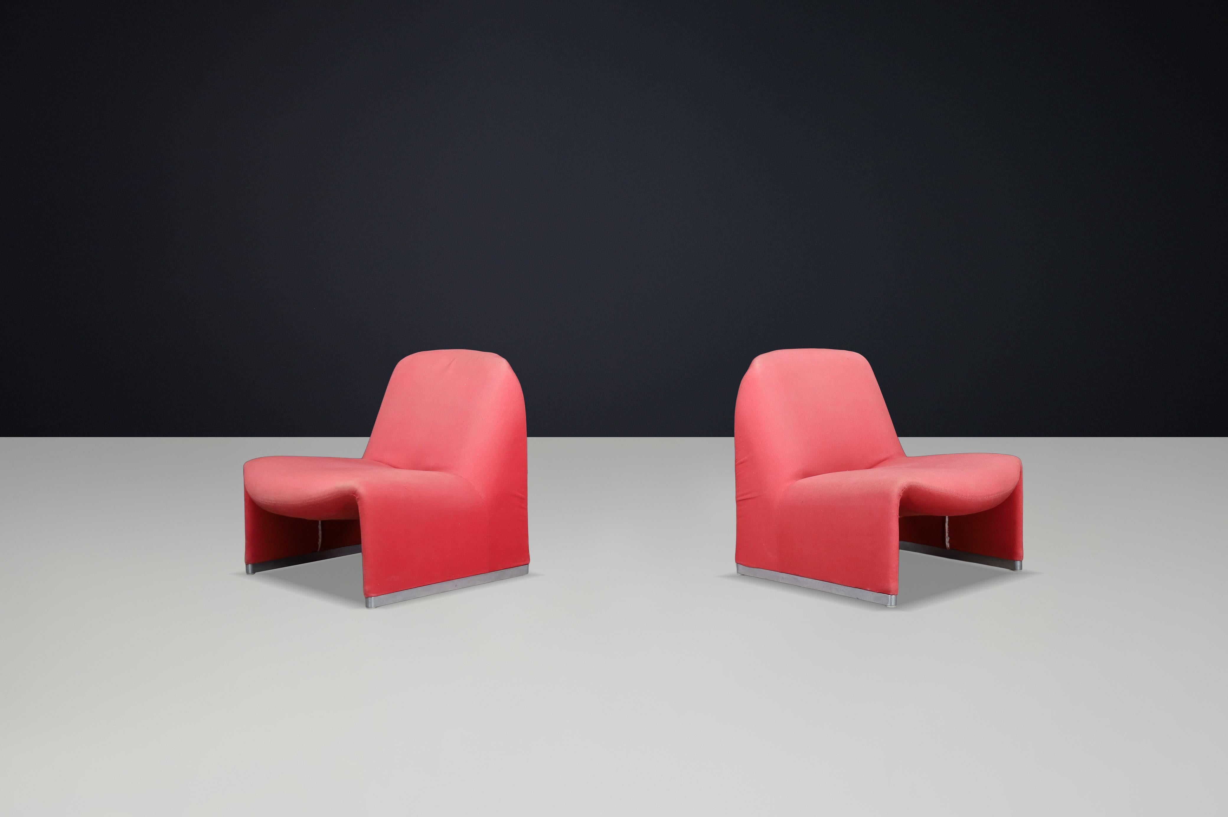 Giancarlo Piretti Lounge Chairs für Anonima Castelli, Italien, 1970er Jahre (Moderne der Mitte des Jahrhunderts) im Angebot