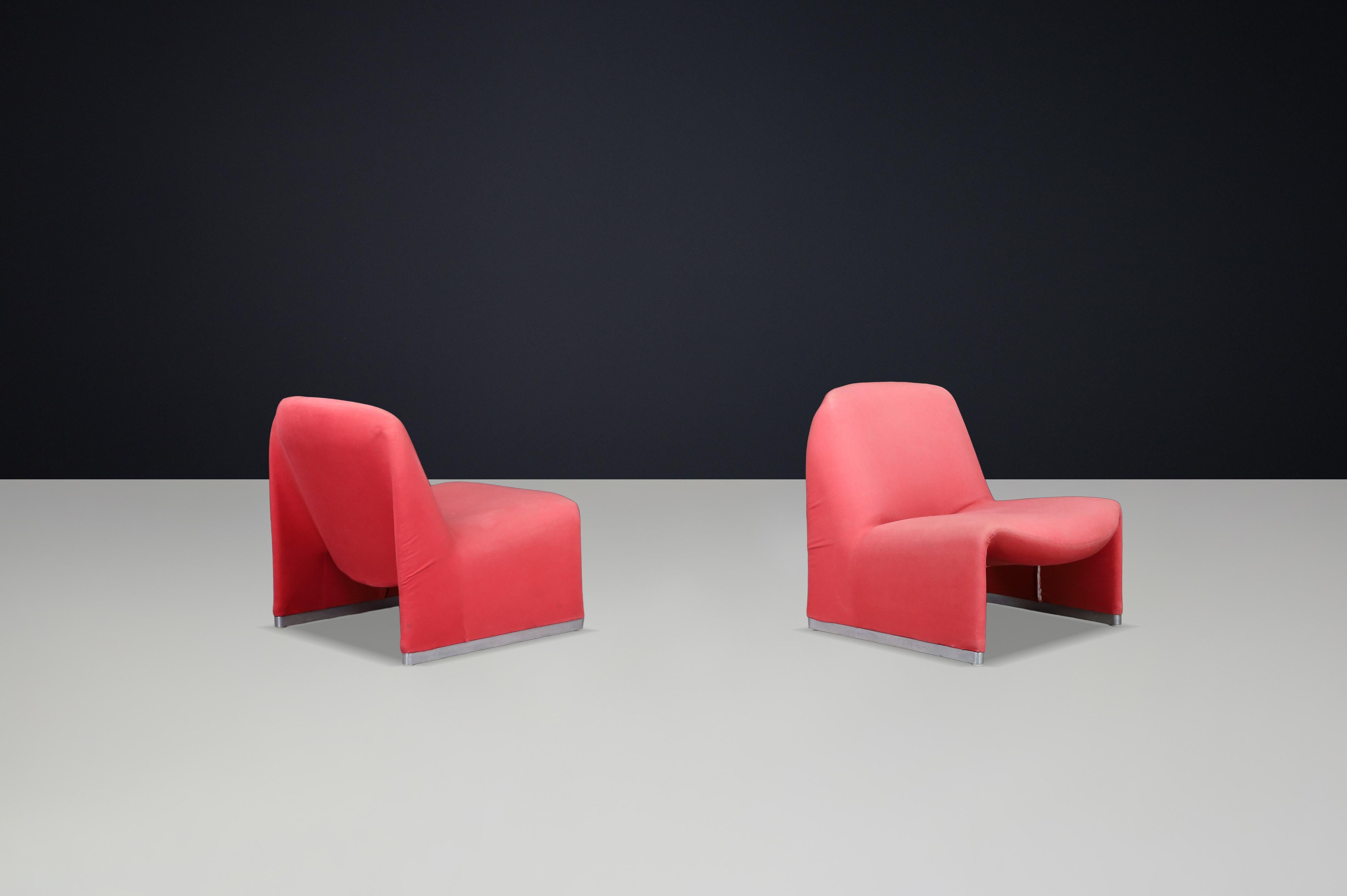 Giancarlo Piretti Lounge Chairs für Anonima Castelli, Italien, 1970er Jahre (Italienisch) im Angebot