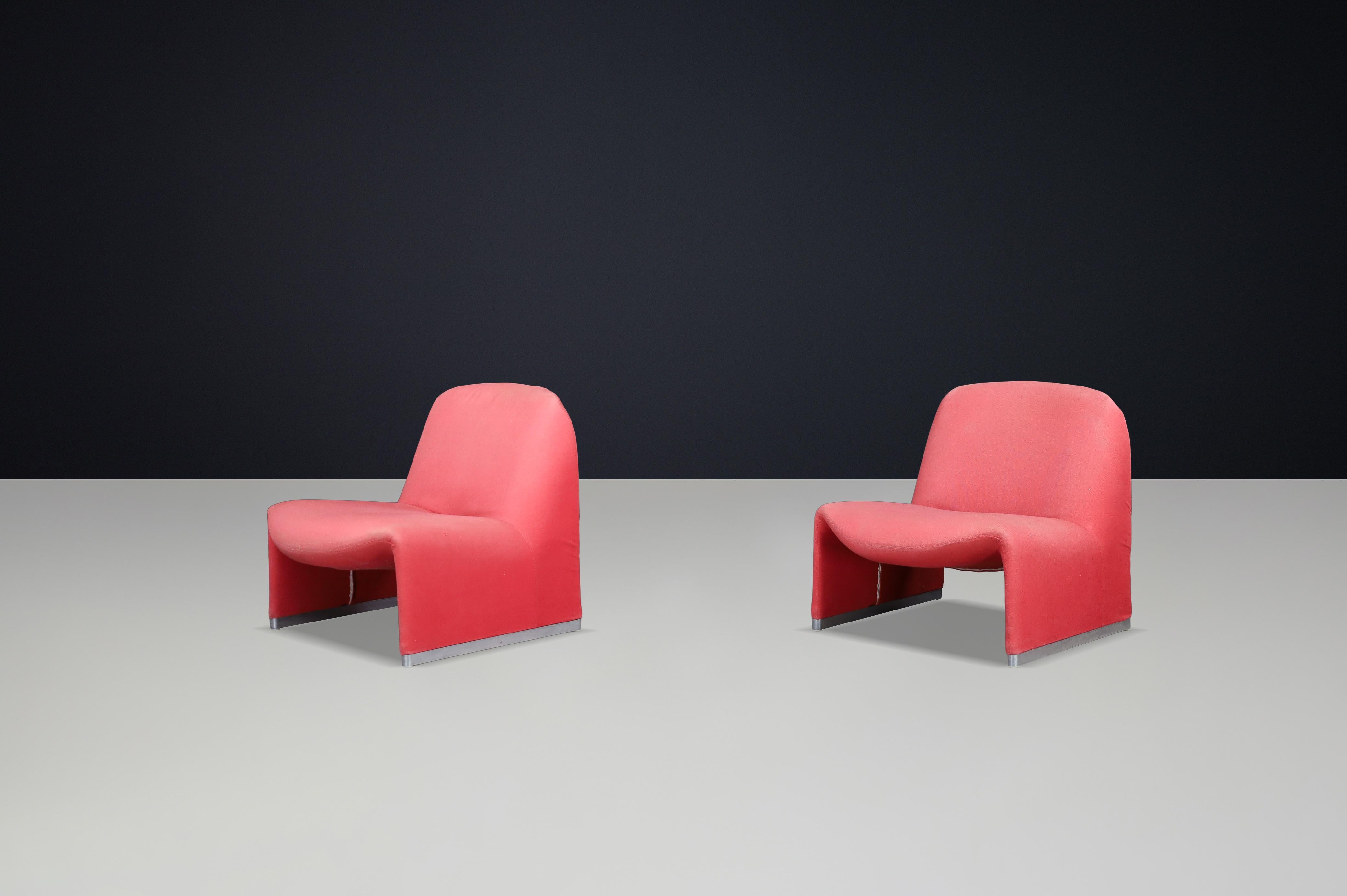 Giancarlo Piretti Lounge Chairs für Anonima Castelli, Italien, 1970er Jahre (20. Jahrhundert) im Angebot