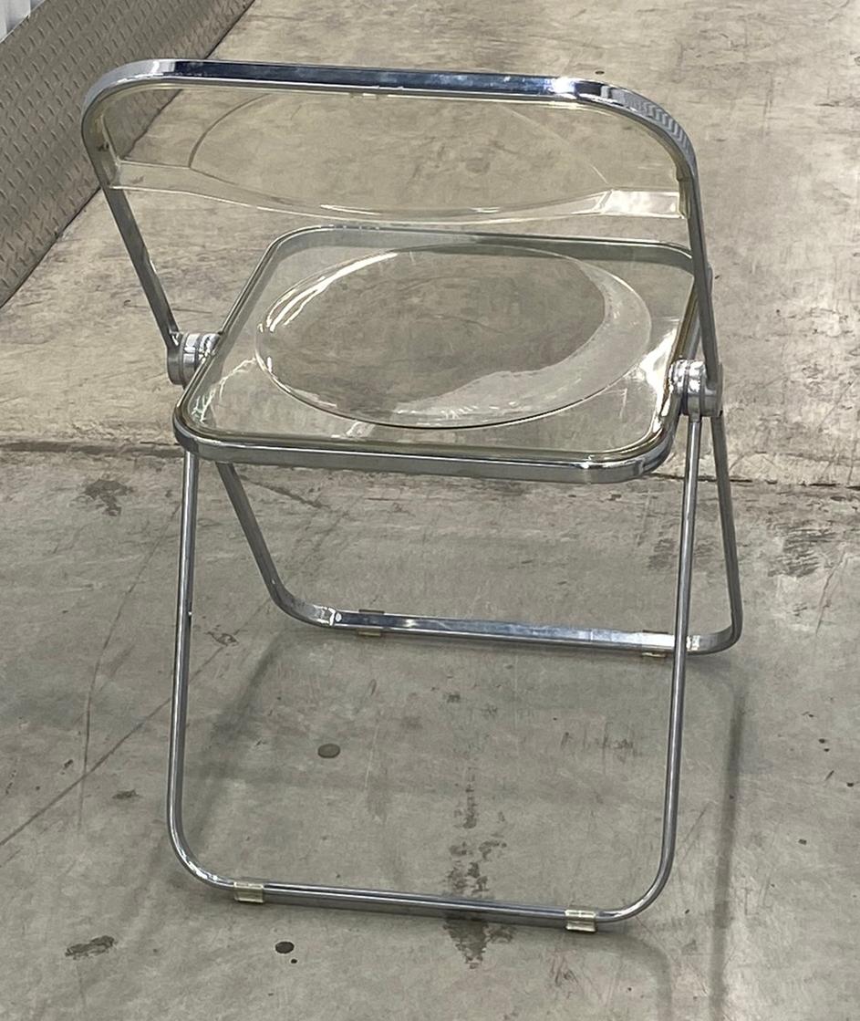Giancarlo Piretti Lucite-Klappstühle „Plia“ für Castelli, Italien, 1970er Jahre (Moderne der Mitte des Jahrhunderts) im Angebot