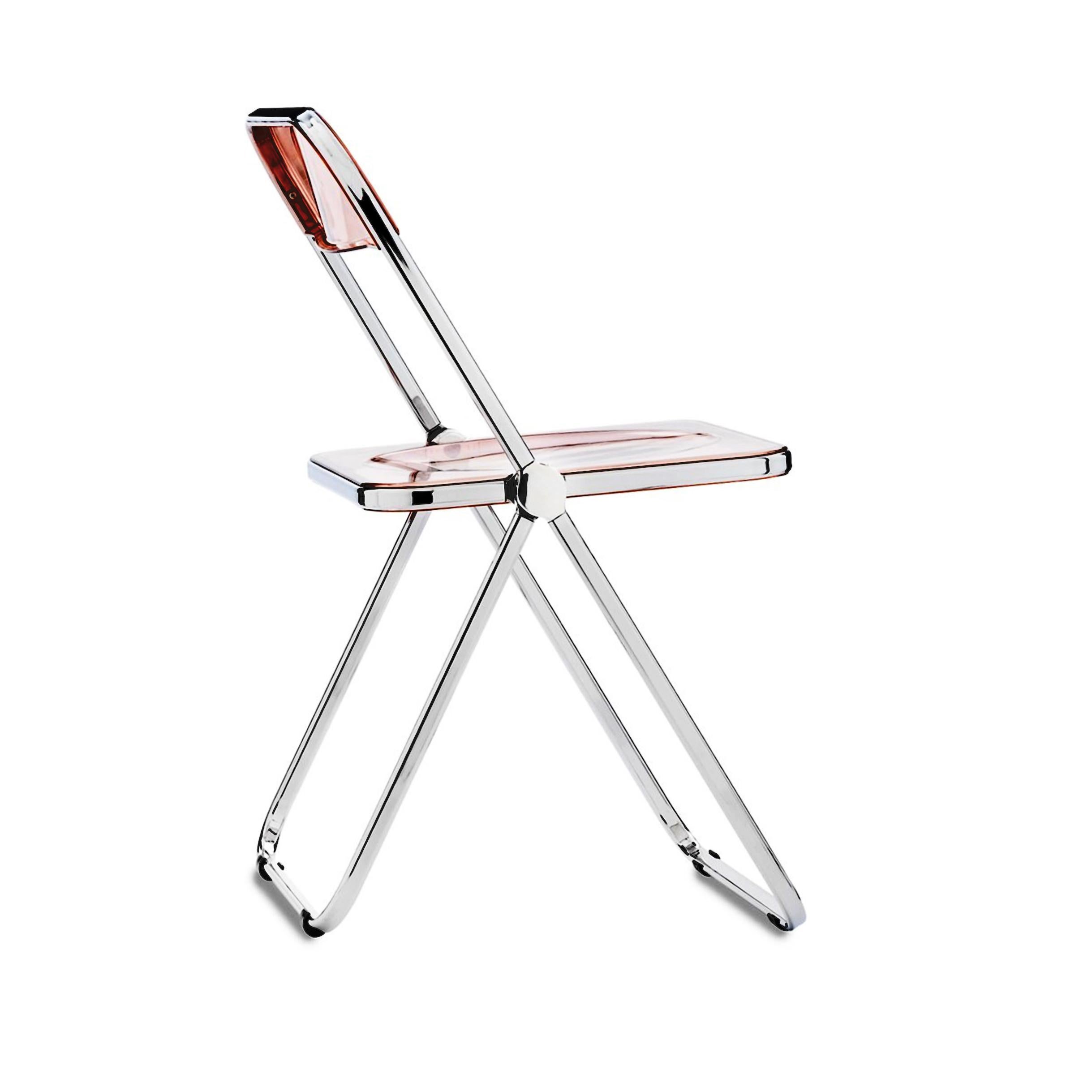 Giancarlo Piretti Lucite Pink Folding 