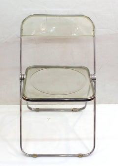 Giancarlo Piretti Pila Folding Chairs in Light Amber Lucite