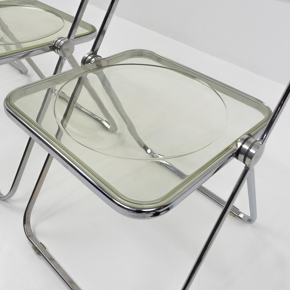 Giancarlo Piretti, Plia-Stühle, 1970er Jahre (Metall) im Angebot